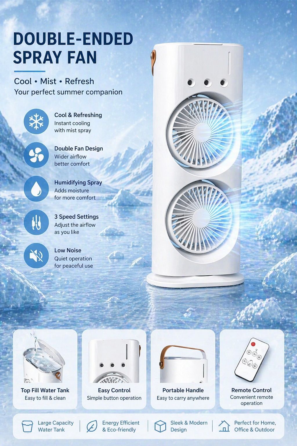 Double-Ended Spray Fan